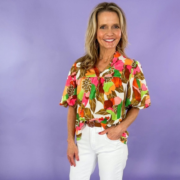 THML Tops - THML Floral Blouse - Multicolor NWOT